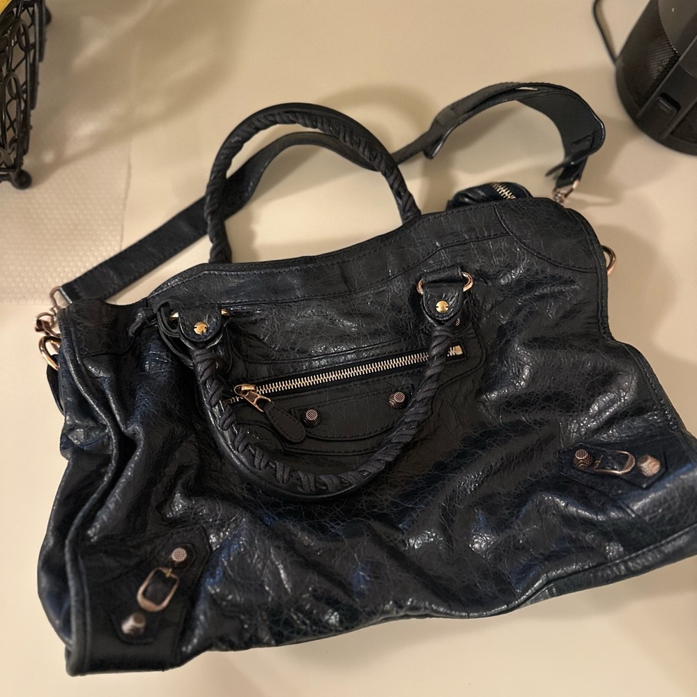 Authentic Balenciaga City Navy Blue Bag-Pristine Condition